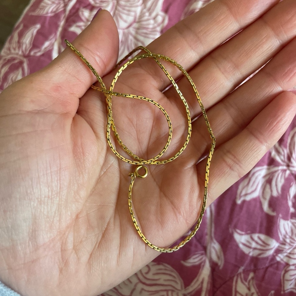 Vintage Winard 12K GF 1/20  box Chain Necklace 30" Long